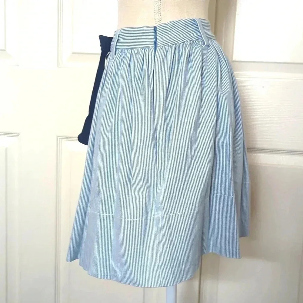 Kate Spade Railroad Stripe Denim Skirt - Picture 6 of 8